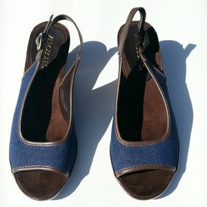 Aerosoles denim wedges size 7M
